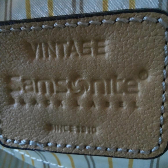 SAMSONITE Doctors Bag MCM Weekender Barrel Herringbone Rivets Strap Key Lock - Picture 16 of 16